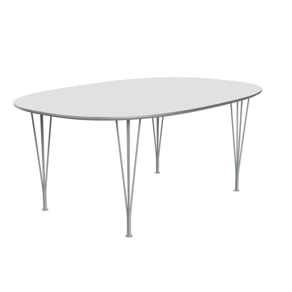 Fritz Hansen Superellipse Dining Table Silvergrey/White Fenix Laminates, 180x120 Cm