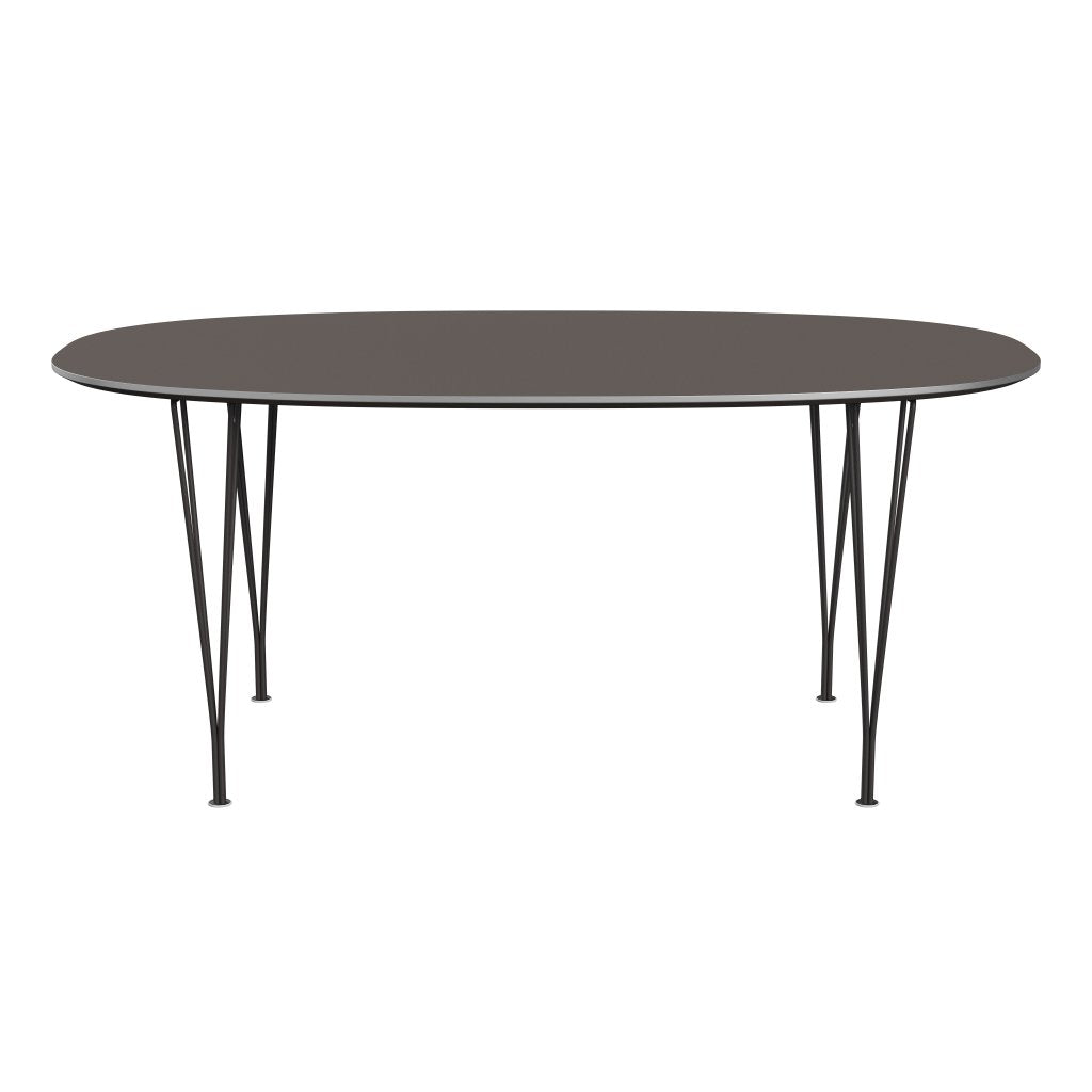 Fritz Hansen Superellipse Dining Table Warm Graphite/Grey Fenix Laminates, 170x100 Cm