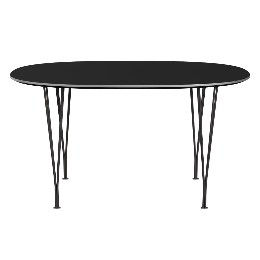 Fritz Hansen Superellipse Dining Table Warm Graphite/Black Fenix Laminate, 135x90 Cm