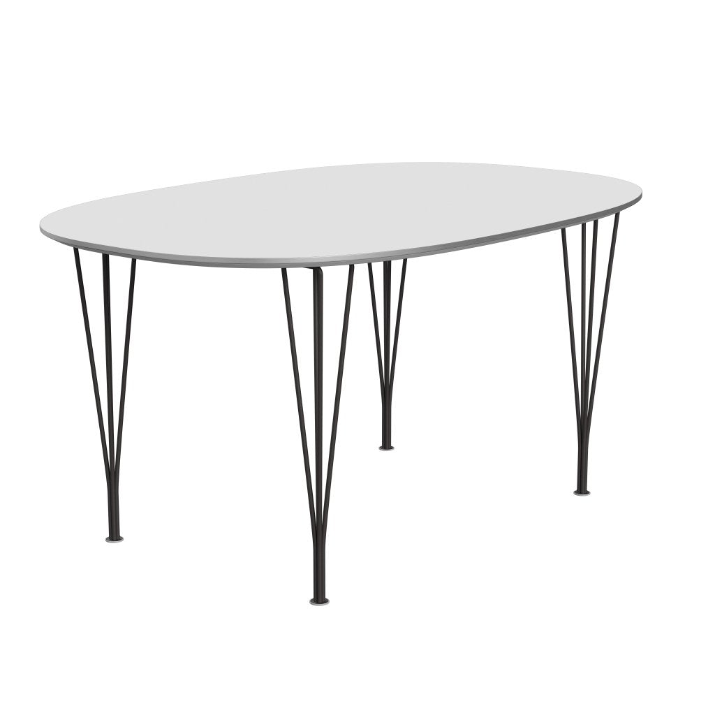 Fritz Hansen Superellipse Dining Table Warm Graphite/White Fenix Laminates, 150x100 Cm