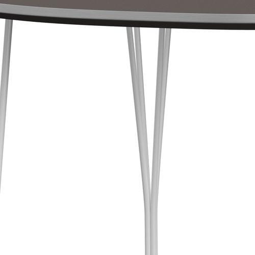 Fritz Hansen Superellipse Dining Table White/Grey Fenix Laminates, 170x100 Cm