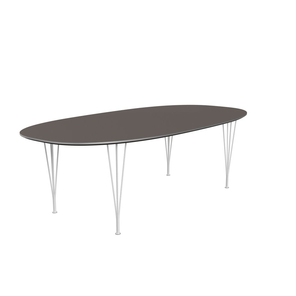 Fritz Hansen Superellipse Dining Table White/Grey Fenix Laminates, 240x120 Cm
