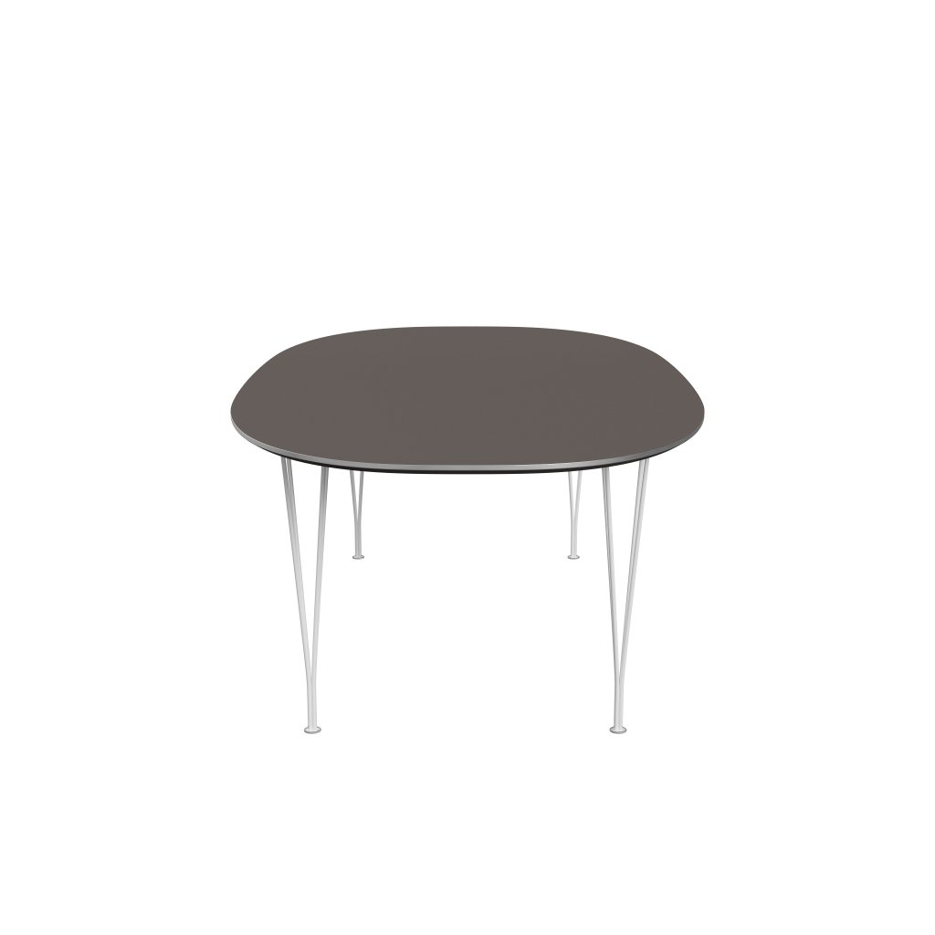 Fritz Hansen Superellipse Dining Table White/Grey Fenix Laminates, 240x120 Cm