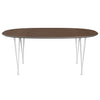 Fritz Hansen Superellipse Dining Table White/Walnut Veneer, 180x120 Cm