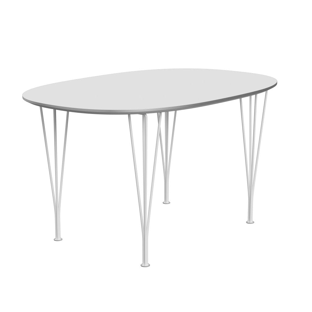 Fritz Hansen Superellipse Dining Table White/White Fenix Laminates, 135x90 Cm