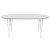 Fritz Hansen Superellipse Dining Table White/White Fenix Laminates, 180x120 Cm