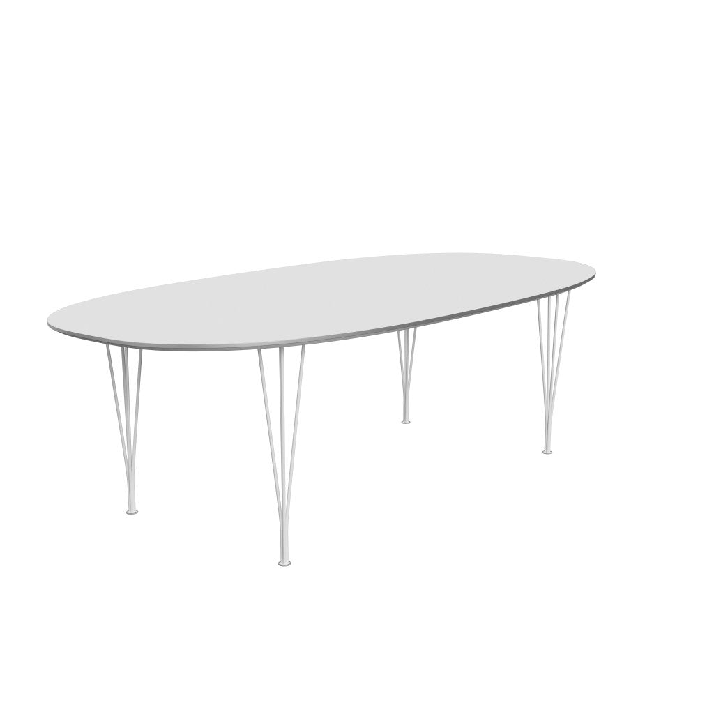 Fritz Hansen Superellipse Dining Table White/White Fenix Laminates, 240x120 Cm