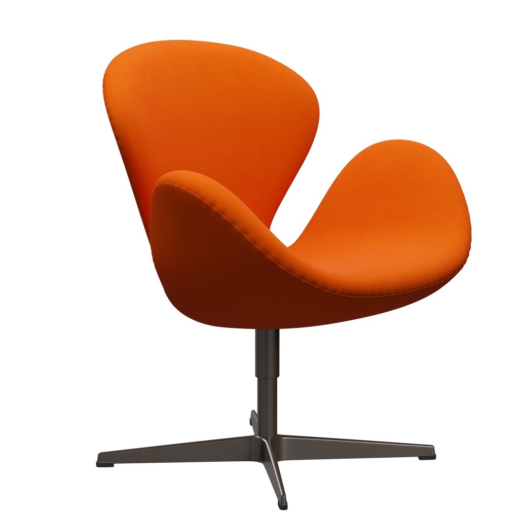 Fritz Hansen Swan Lounge Chair, Brown Bronze/Tonus Light Orange
