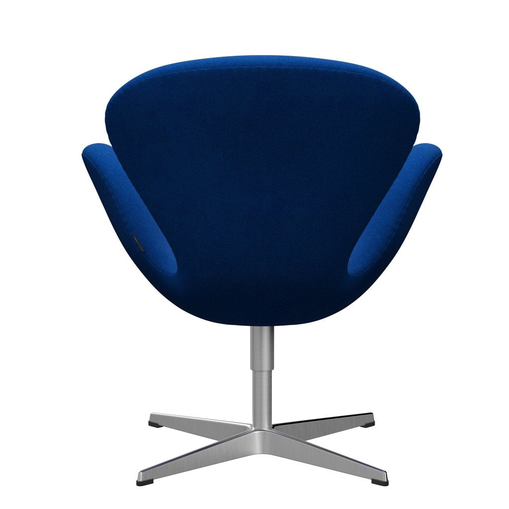 Fritz Hansen Swan Lounge Chair, Satin Brushed Aluminium/Hallingdal Blue/Light Turquoise