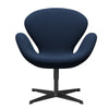 Fritz Hansen Swan Lounge Chair, Black Lacked/Christianshavn Blau