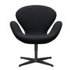 Fritz Hansen Swan Lounge Chair, Black Lacquered/Fame Gray (60019)