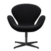 Fritz Hansen Swan Lounge Chair, Black Lacquered/Fame Gray (60051)