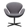 Fritz Hansen Swan Lounge Chair, Black Lacquered/Fame Gray (60078)