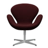 Fritz Hansen Swan Lounge Chair, Silver Gray/Christianshavn Red