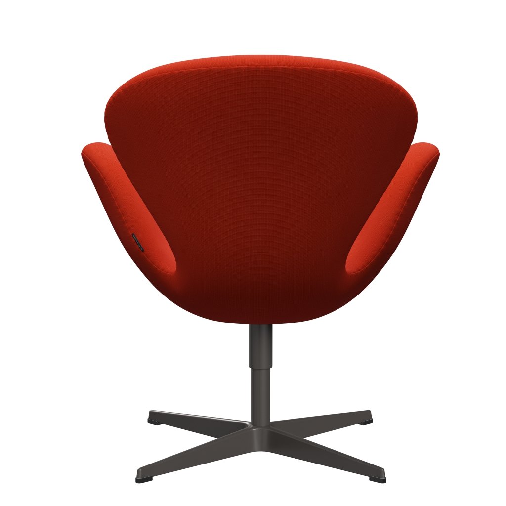 Fritz Hansen Swan Lounge Chair, Warm Graphite/Fame Orange Dark