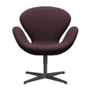 Fritz Hansen Swan Lounge Chair, Warm Graphite/Fiord Bourgondië