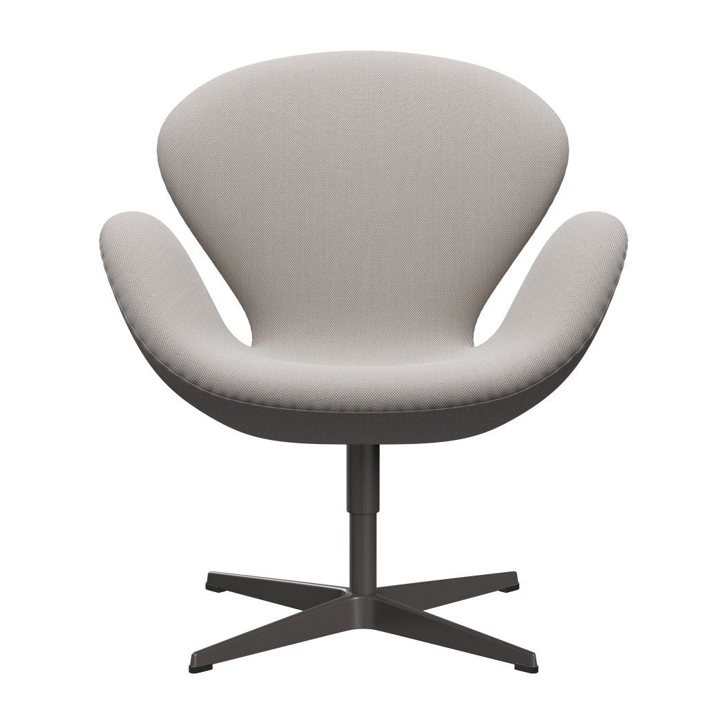 Fritz Hansen Swan Lounge Chair, Warm Graphite/Steelcut Trio White & Grey