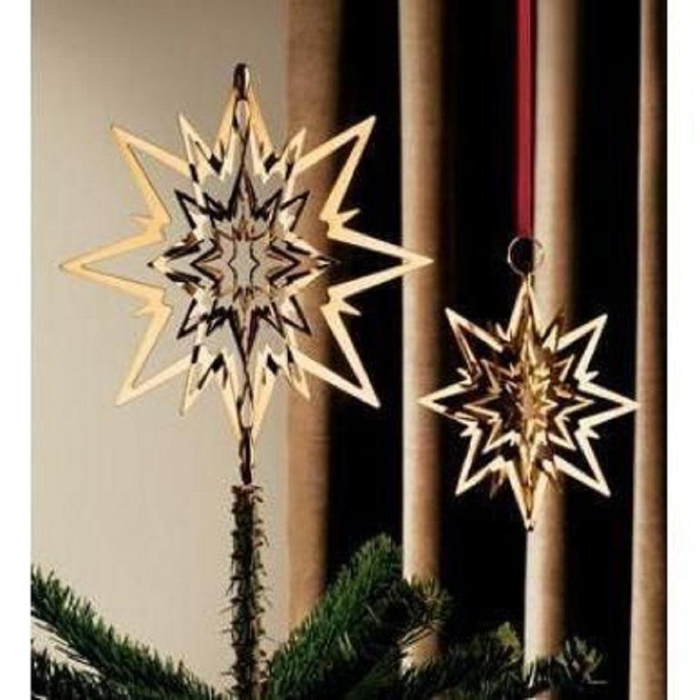 Georg Jensen Star Christmas Tree Star Palladium vergulde, 19 cm