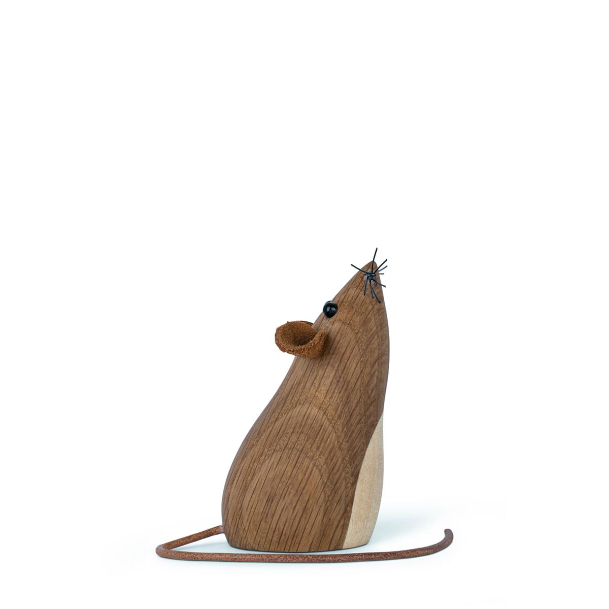Gunnar Flørning Houten figuur van muizen, 7 cm