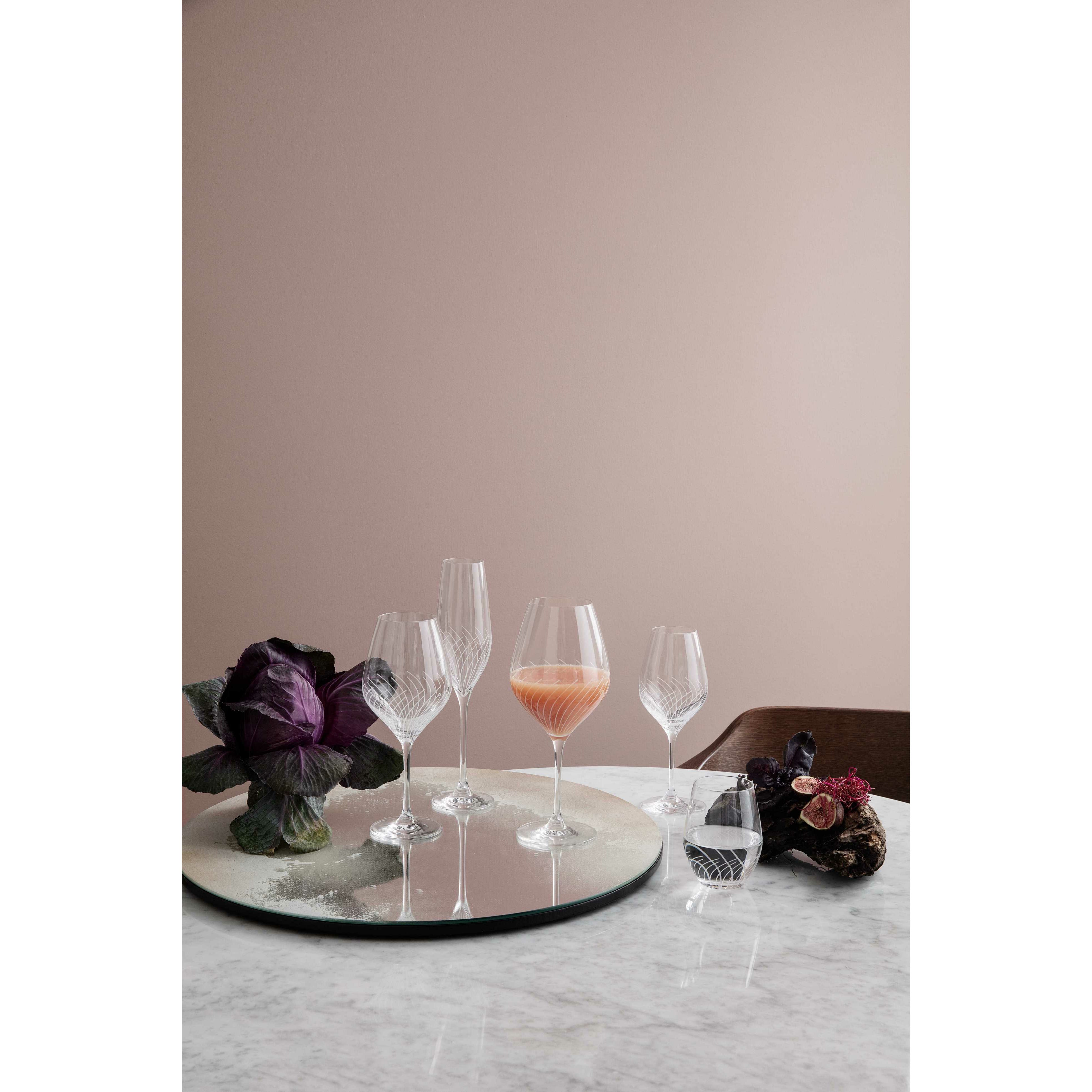 Holmegaard Cabernet -lijnen rood wijnglas, 2 pc's.