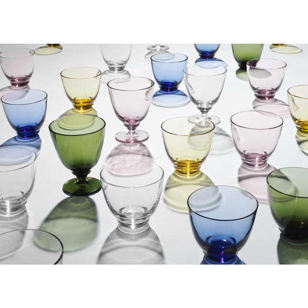 Holmegaard Flow Wasserglas, olivgrün