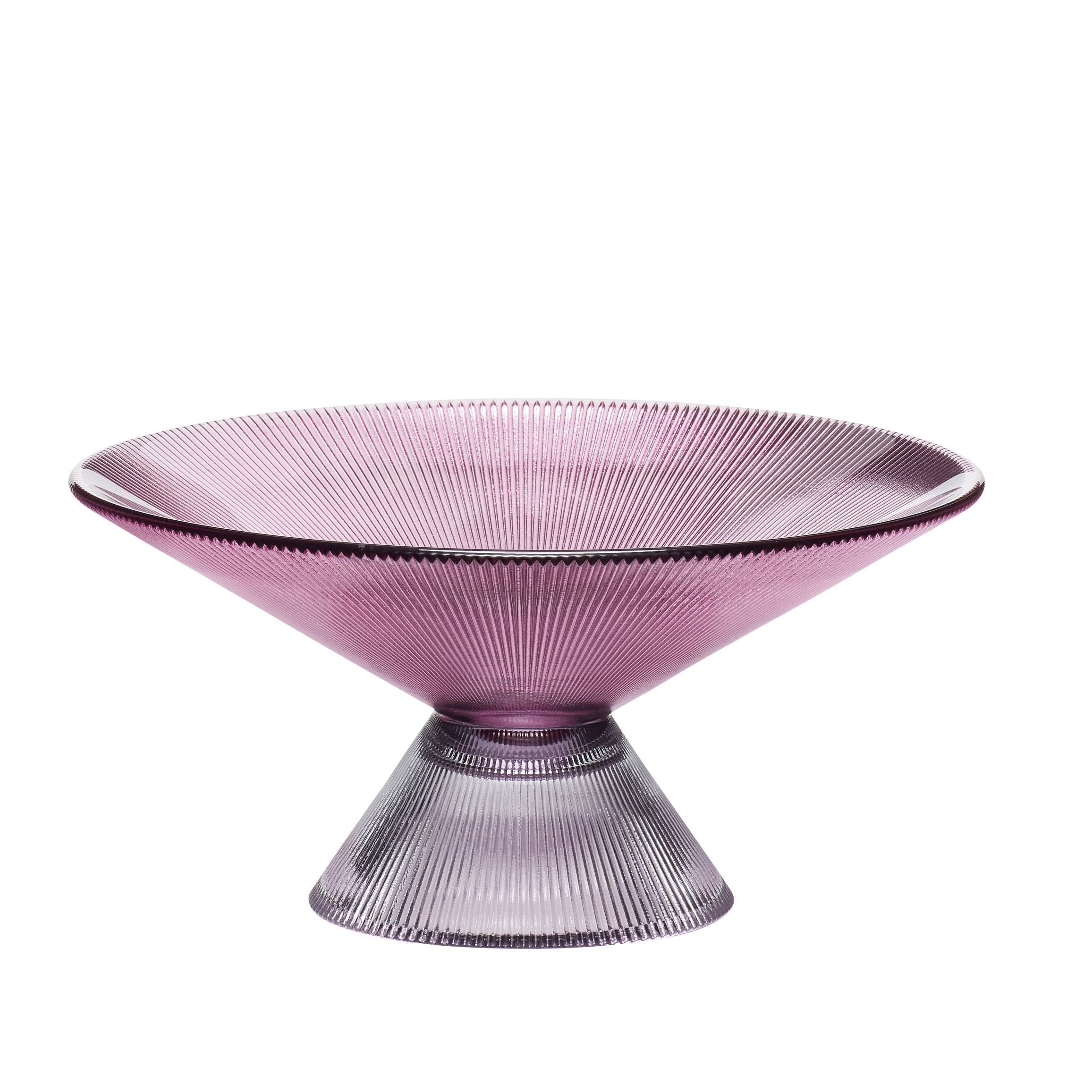 Hübsch Candy Bowl Glass Pink/Grey