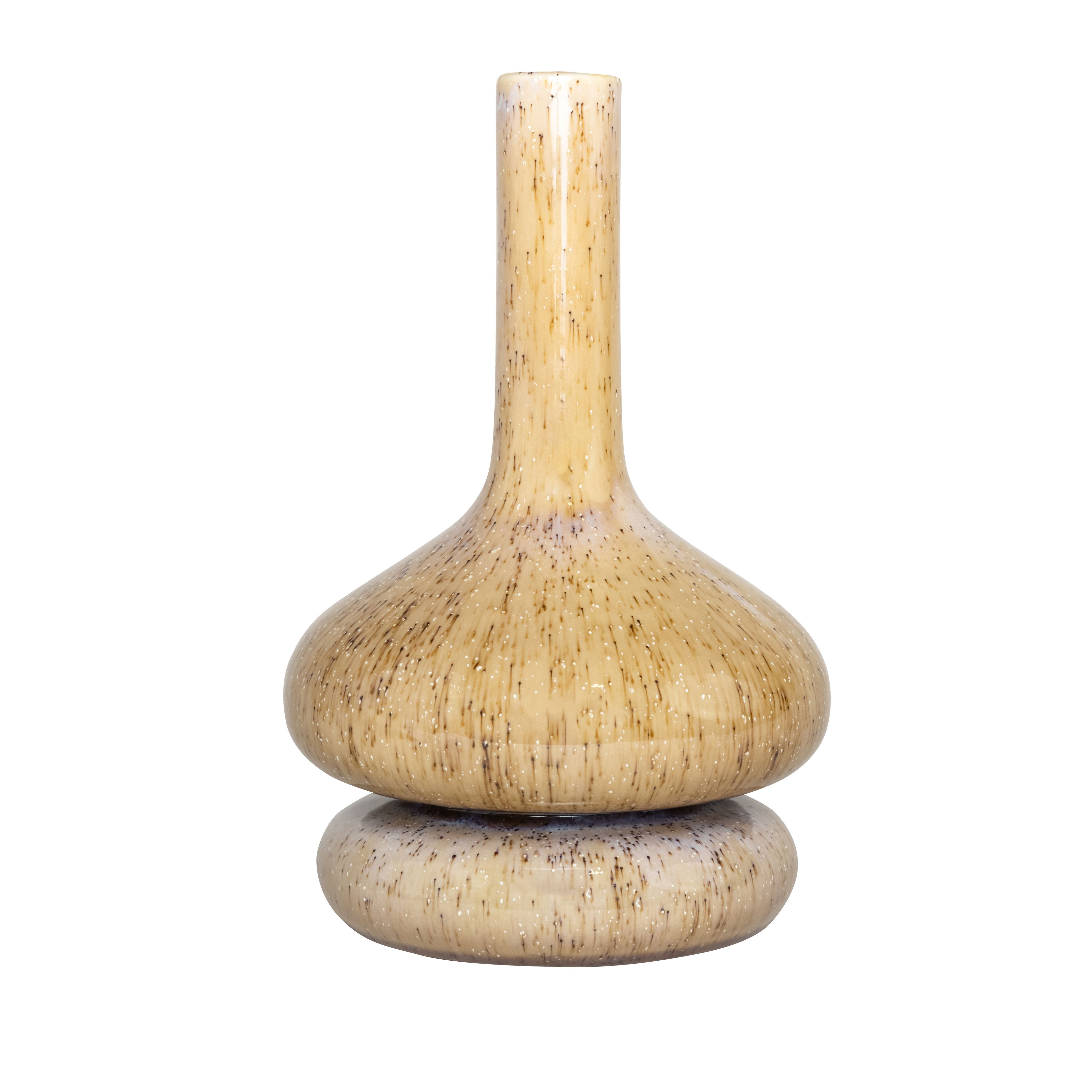 Hübsch Curve Vase Ceramic Sand