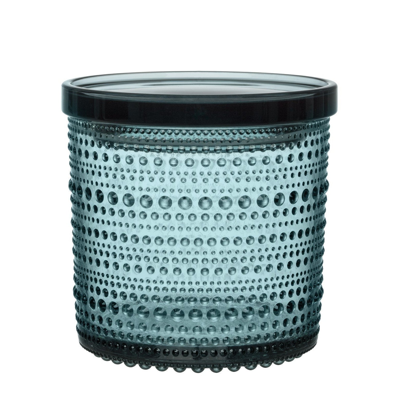 Iittala Kastehelmi Storage Jar With Lid Sea Blue, 11,6cm