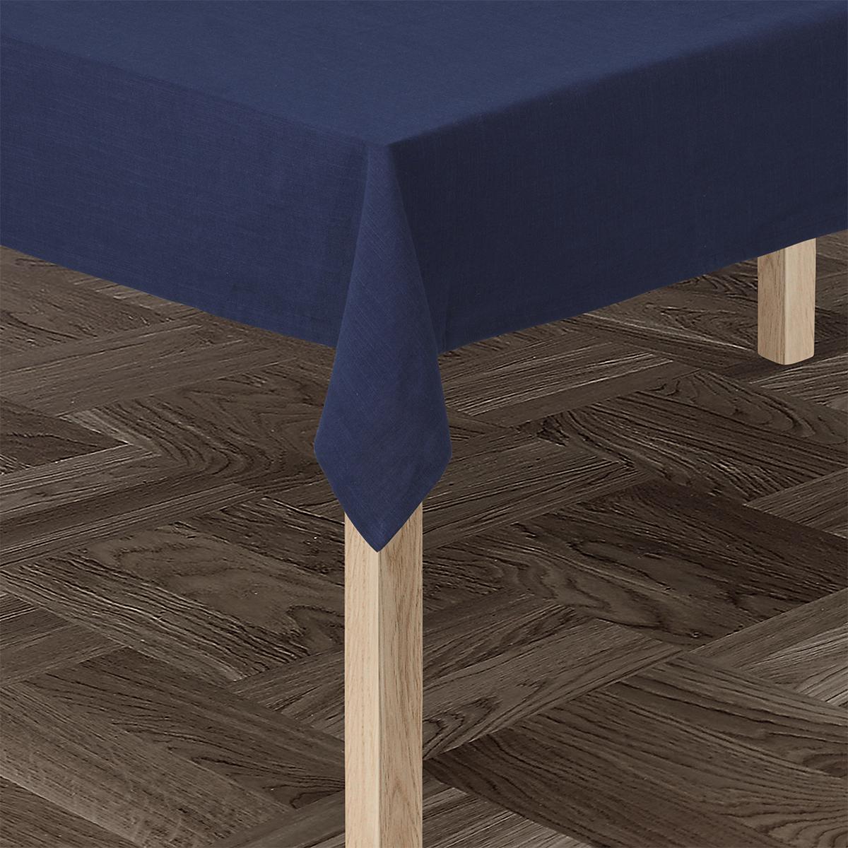 Juna Basic Cotton Tablecloth 150 X270 Cm, Dark Blue