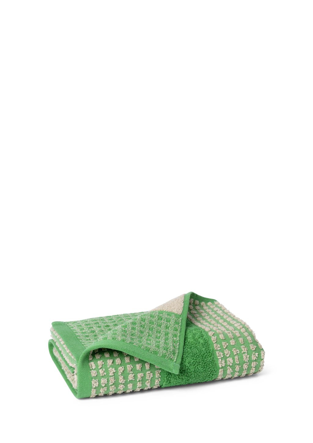 Juna Controleer handdoek 50 x100 cm, groen/beige