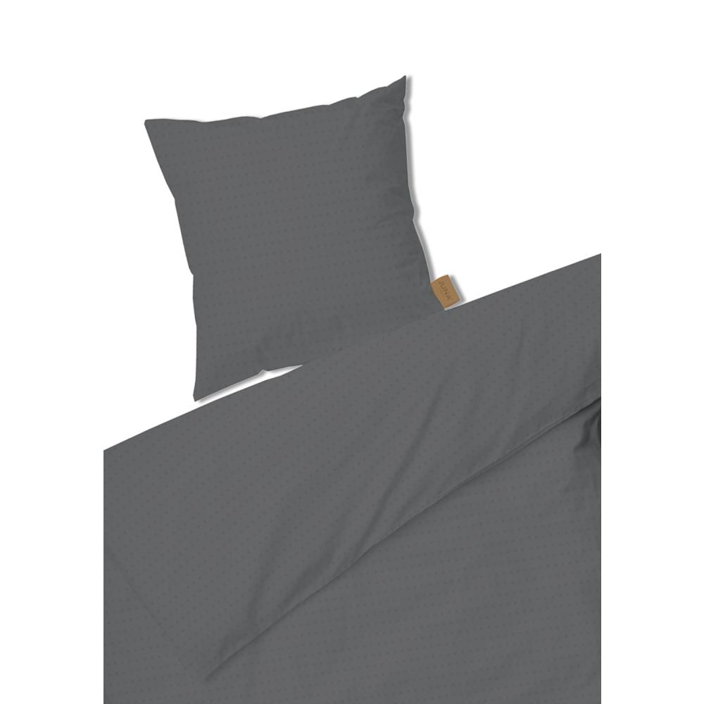 Juna Cube Bed Linen Dark Grey, 140x220 Cm