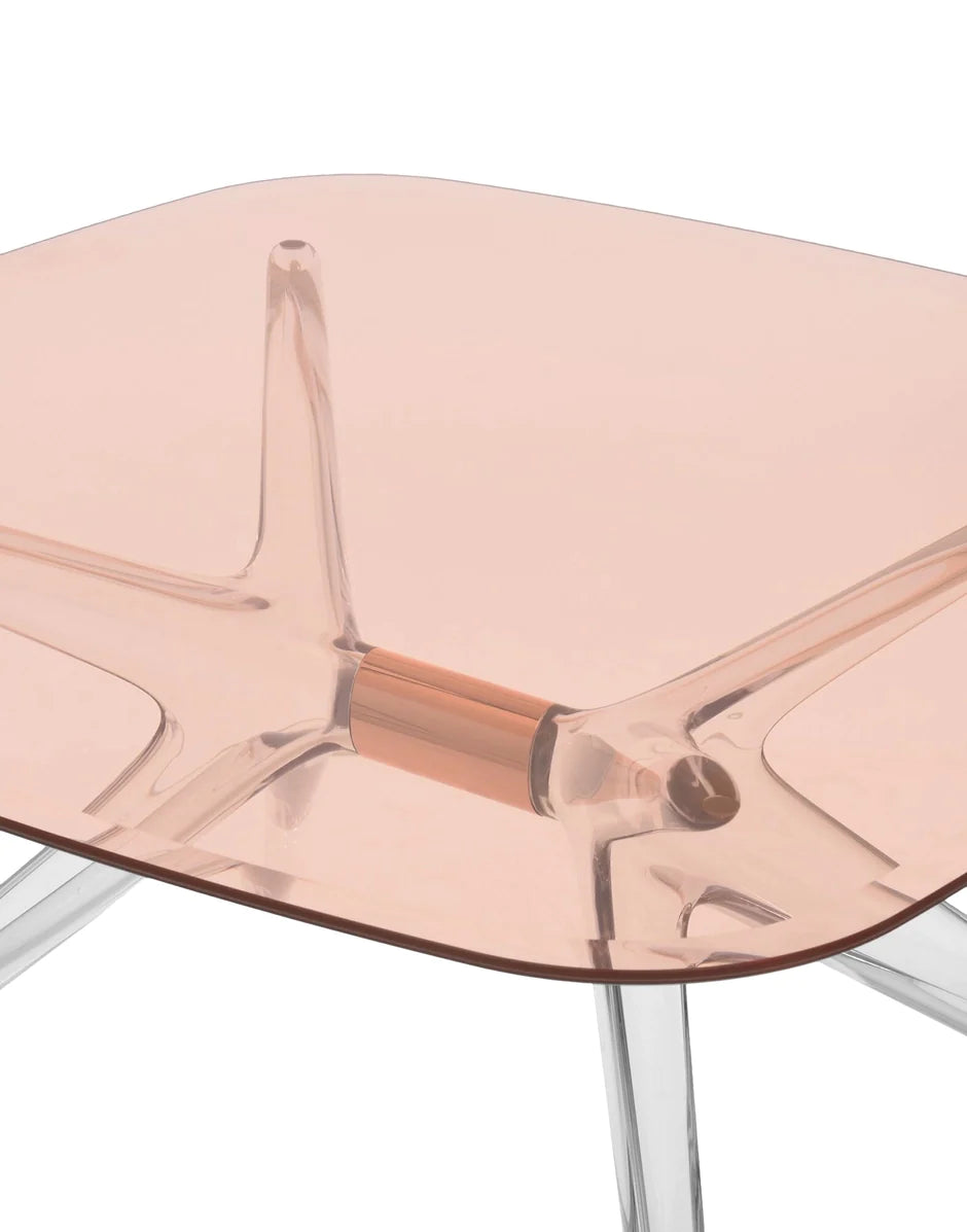 Kartell Blast Side Table Square, Bronze/Rosa