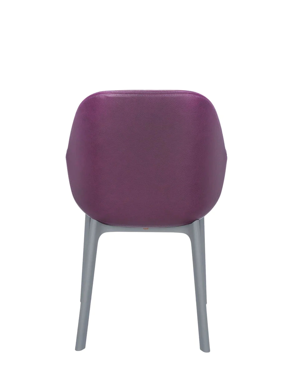 Kartell -Klatschen -PVC -Sessel, Grau/Pflaume