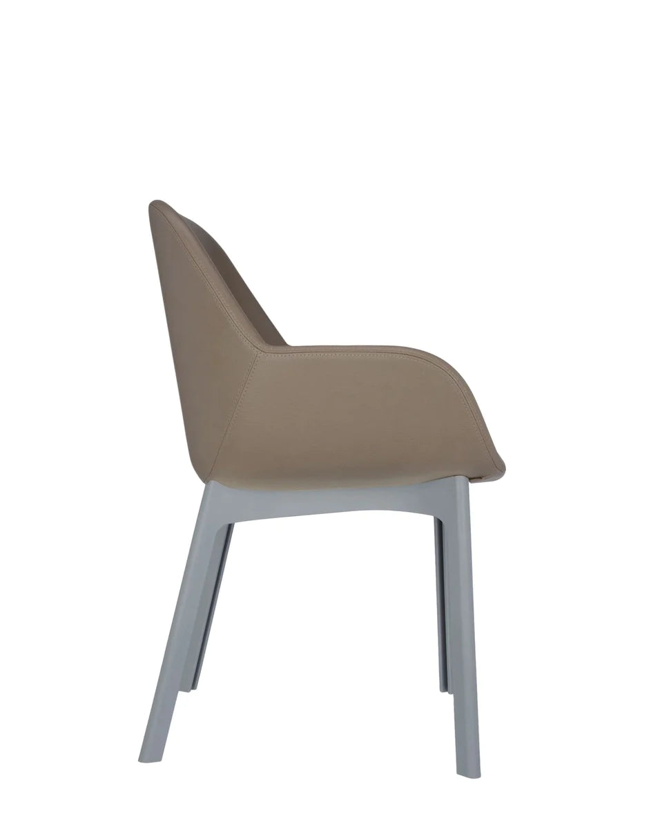 Kartell -Klatschen PVC -Sessel, Grau/Taupe