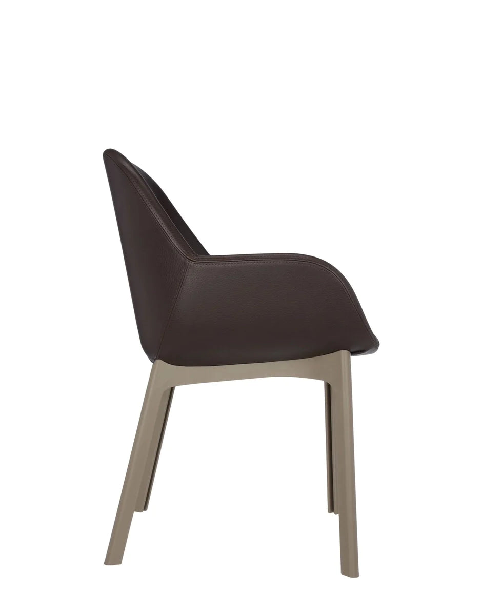 Kartell Clap PVC Sessel, Taupe/Ziegelrot rot