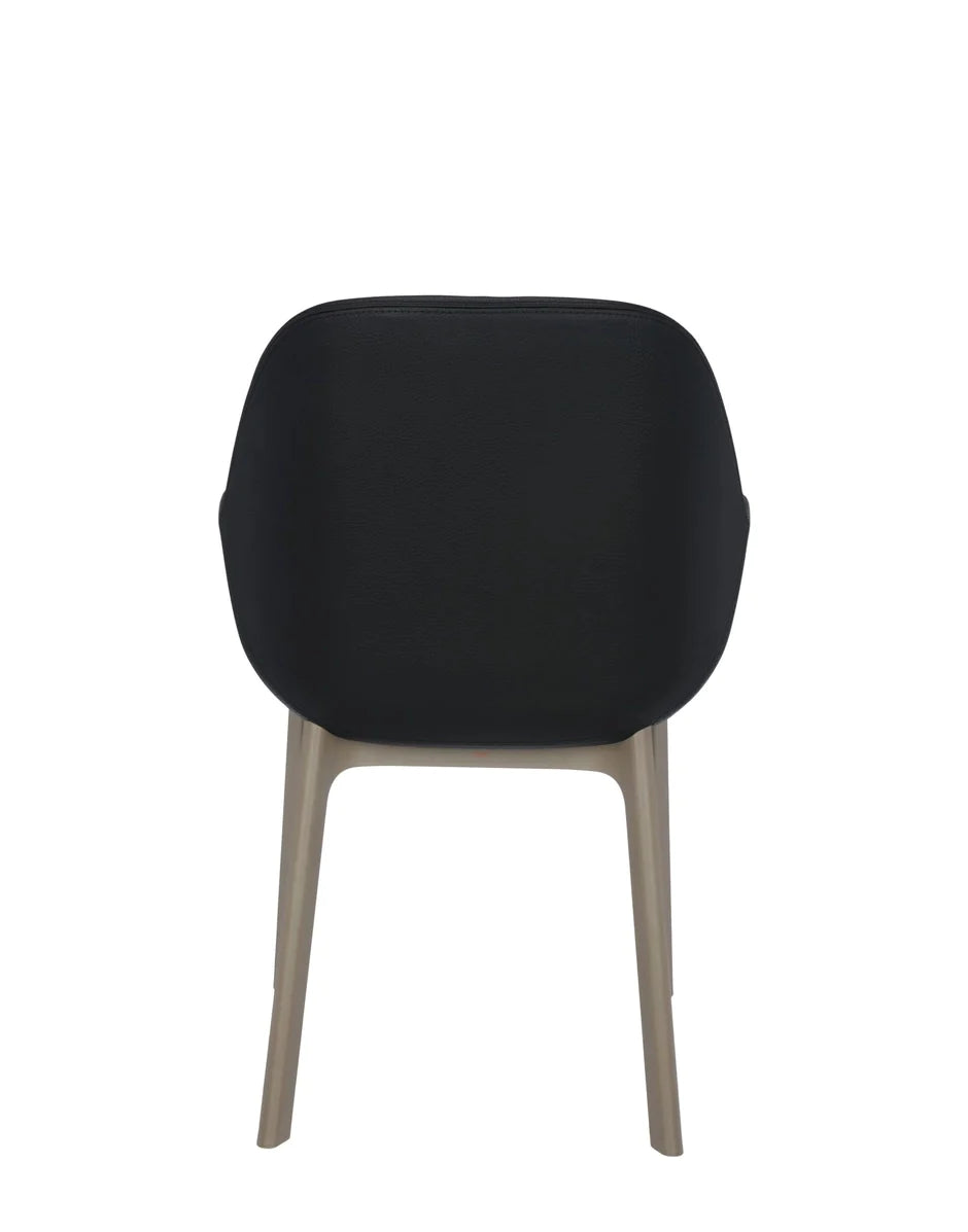 Kartell -Klatschen -PVC -Sessel, Taupe/Hochglanzschwarz