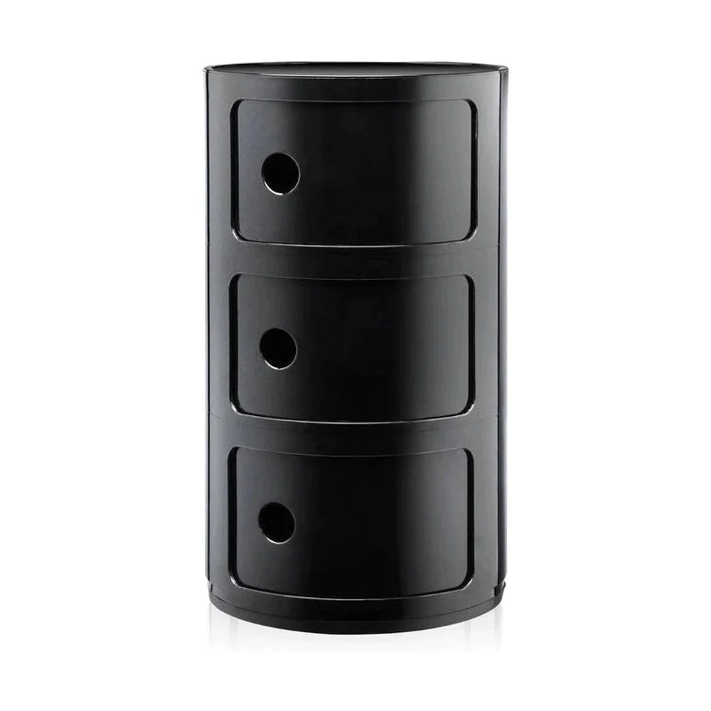 Kartell Componibili Classic Container 3 Elements, zwart
