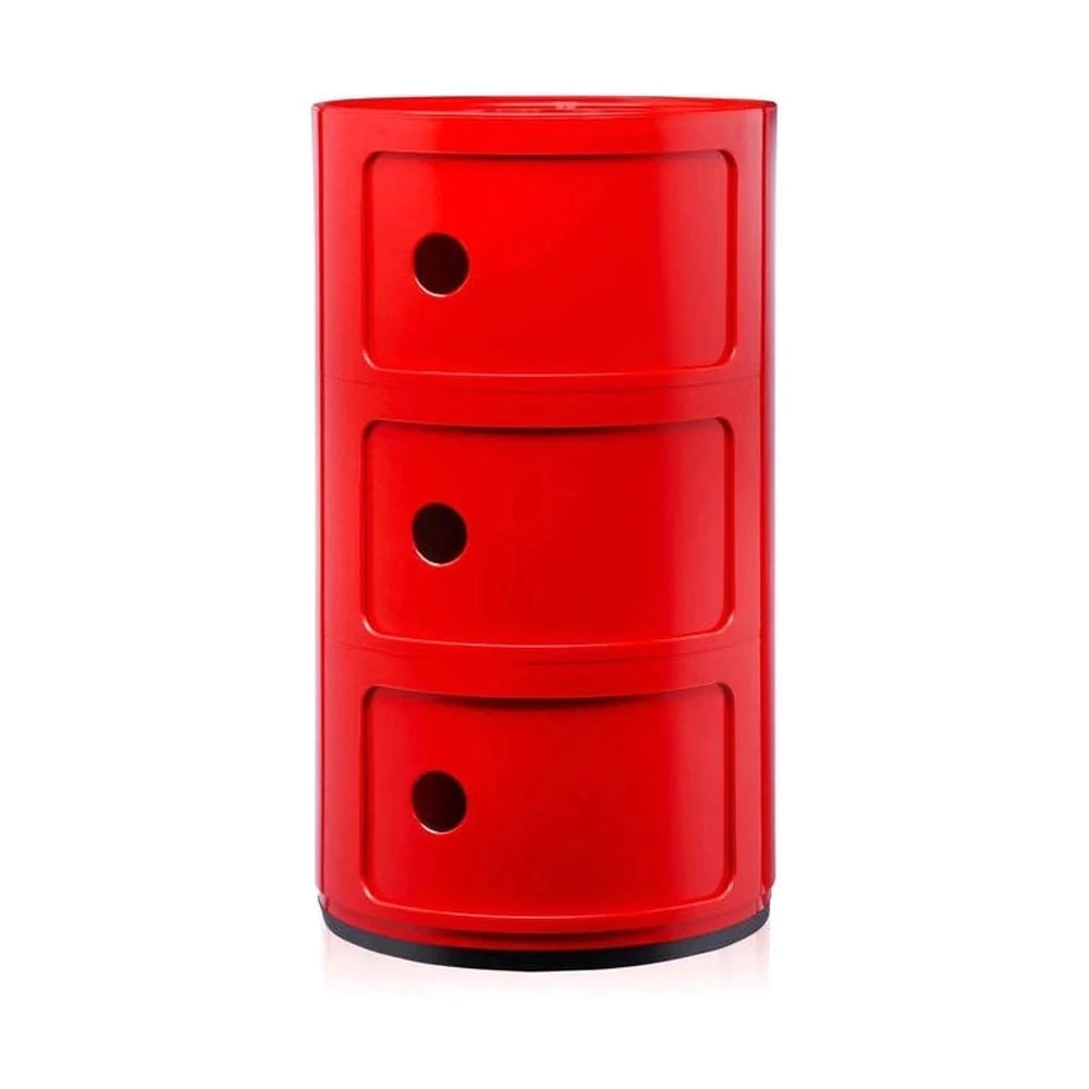 Kartell Componibili Classic Container 3 Elemente, rot