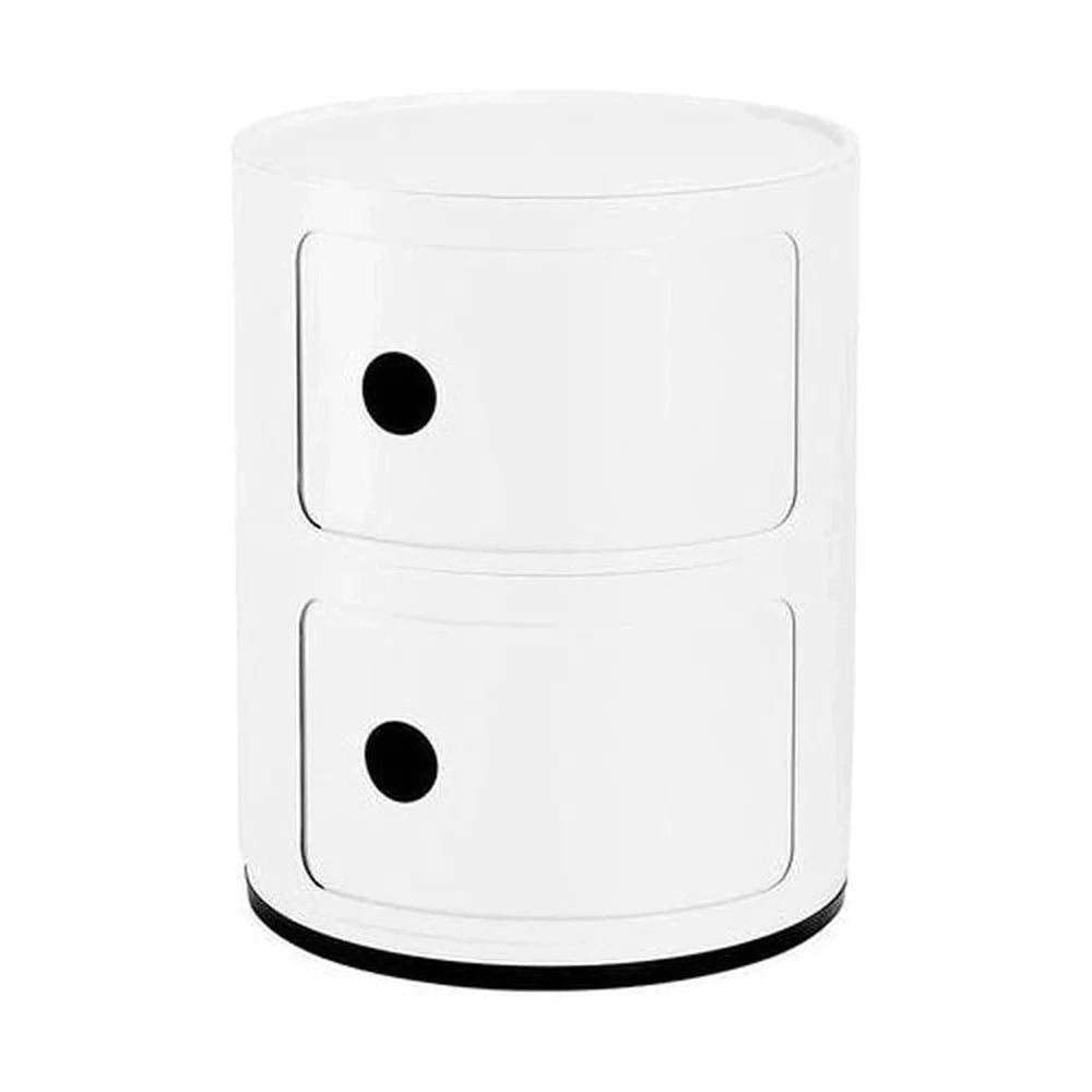Kartell Componibili Recycled Container 2 Elements, White