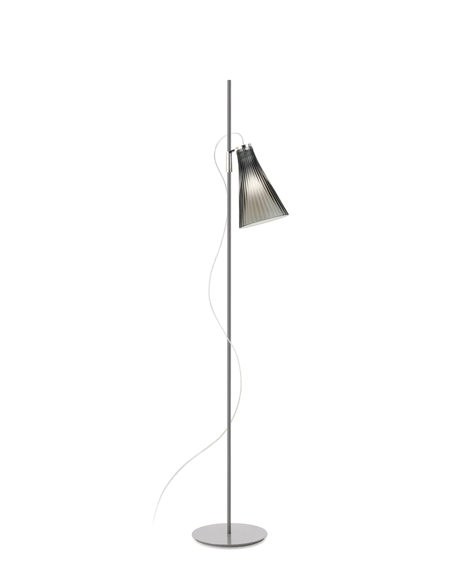 Kartell K Lux Floor Lamp, Grey Stand/Smoke