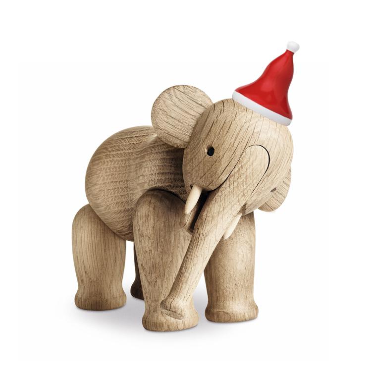 Kay Bojesen Elefant klein inkl. Santa's Cap