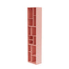 Montana weefgetouw hoge boekenkast met 3 cm plint, ruby