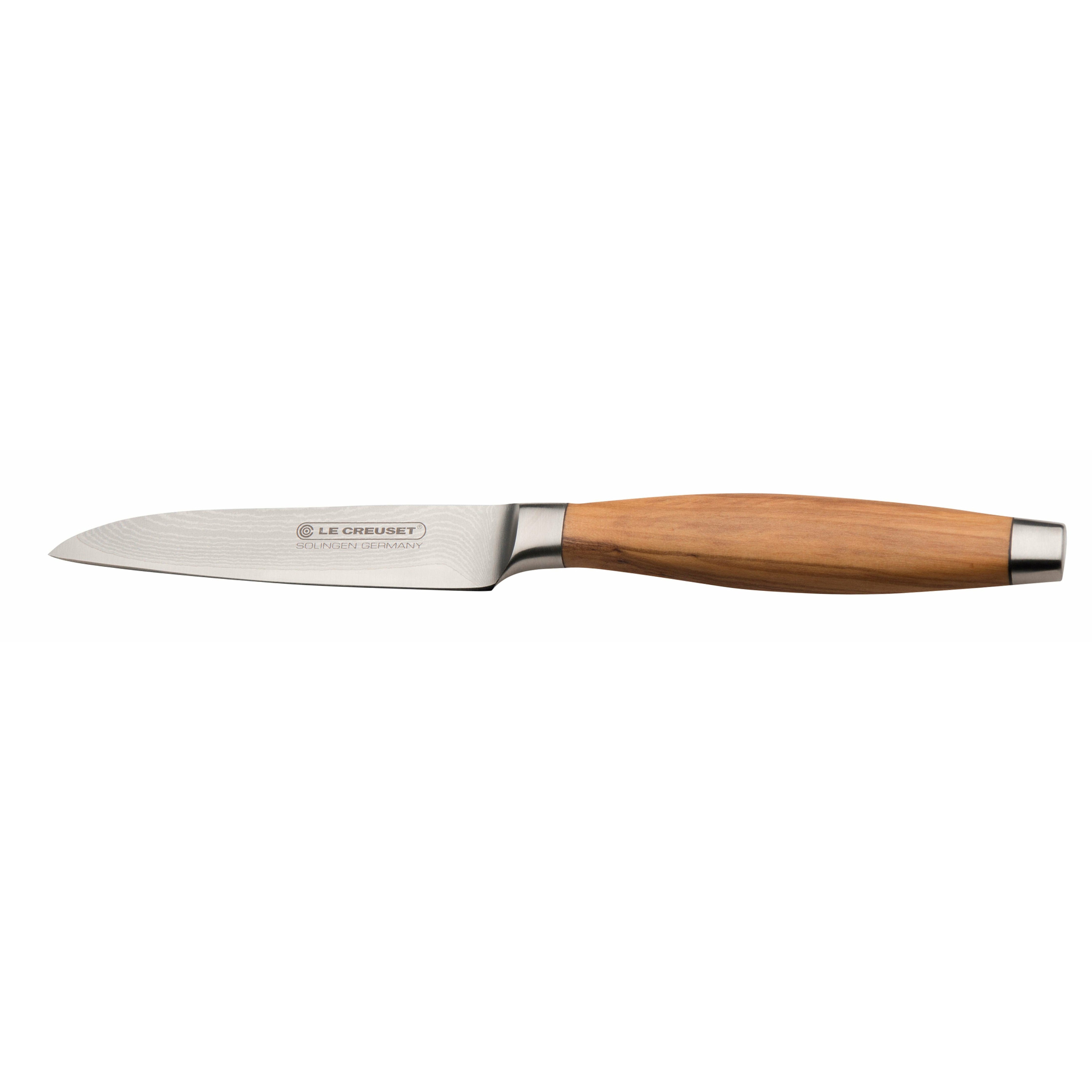 Le Creuset Vegetable Knife Olive Wooden Handle, 9 Cm