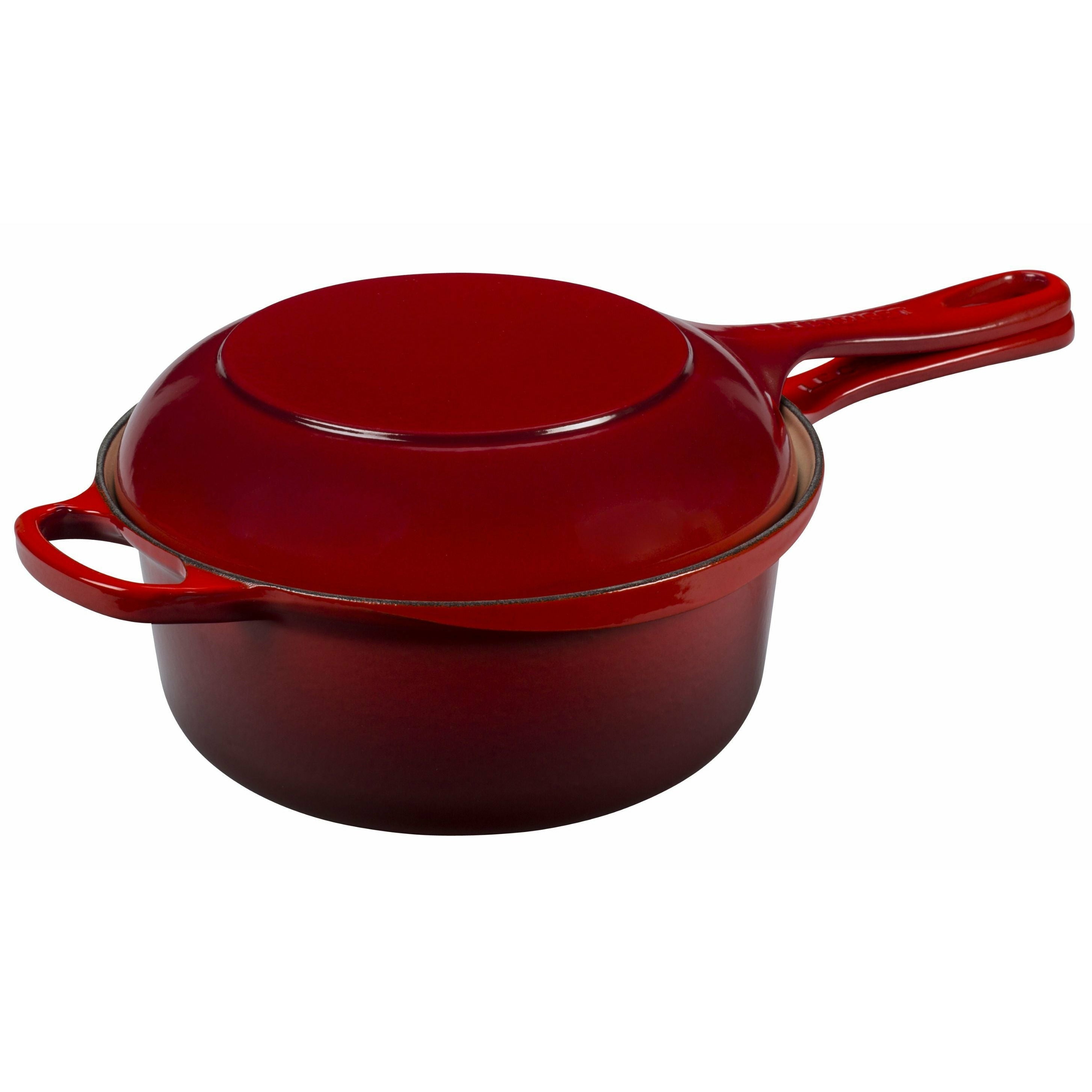 Le Creuset Traditie 2 in 1 marmitout 22 cm, Cherry Red