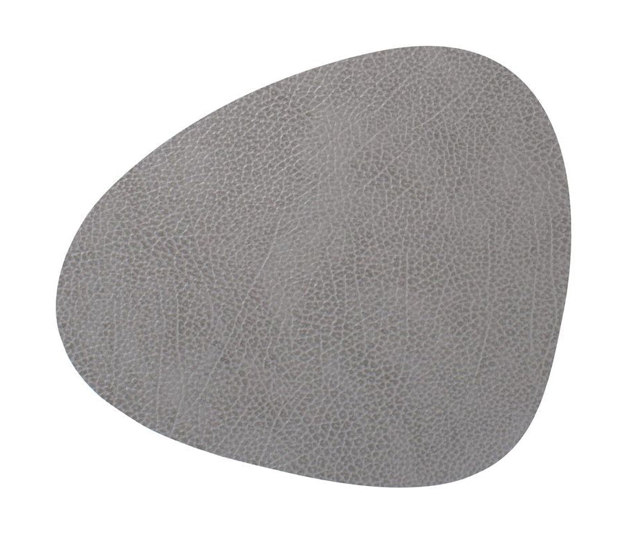 Lind Dna Curve Placemat Hippo Leather L, Anthracite Gray