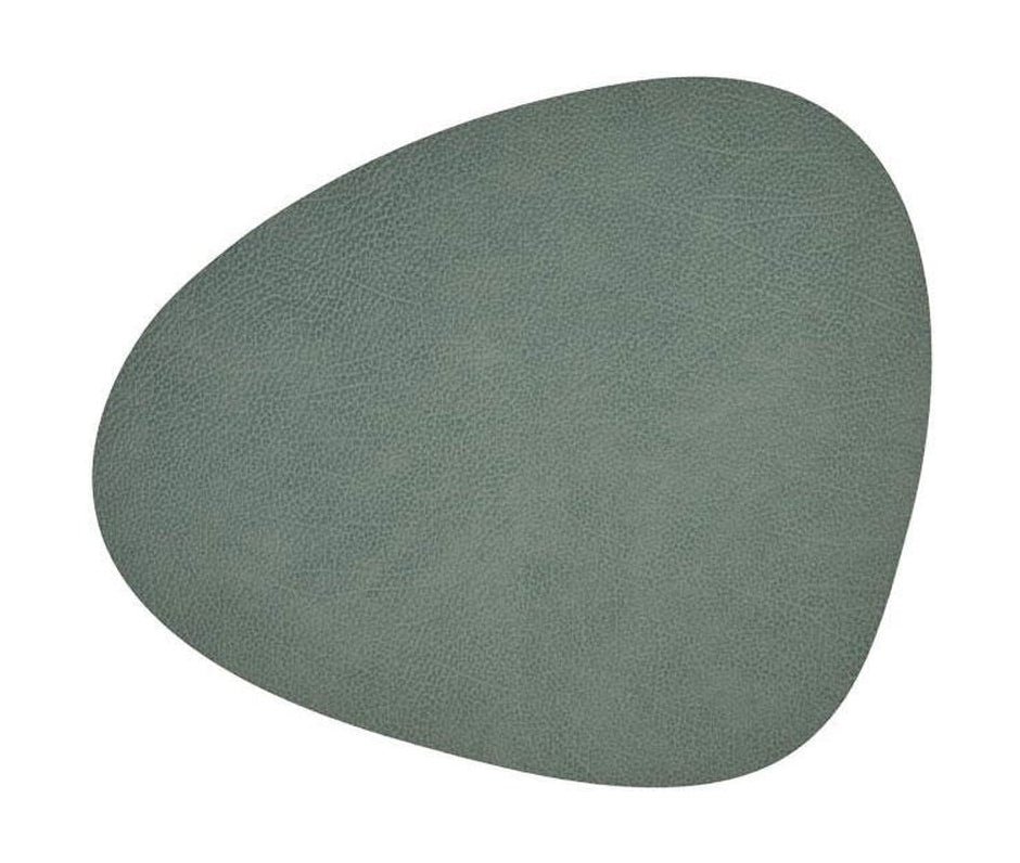Lind Dna Curve Placemat Hippo Leather L, Pastel Green