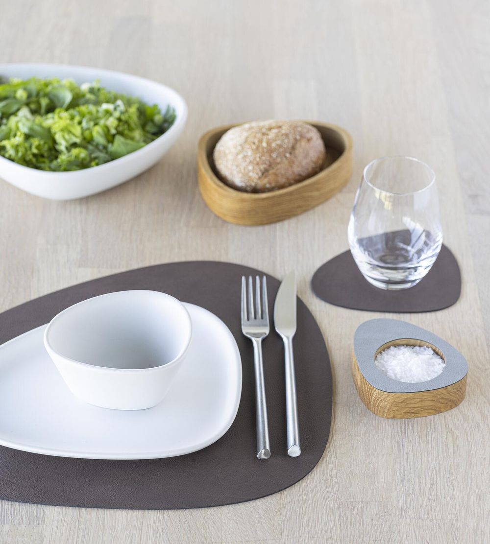 Lind Dna Curve Placemat Nupo Leather M, donkerbruin