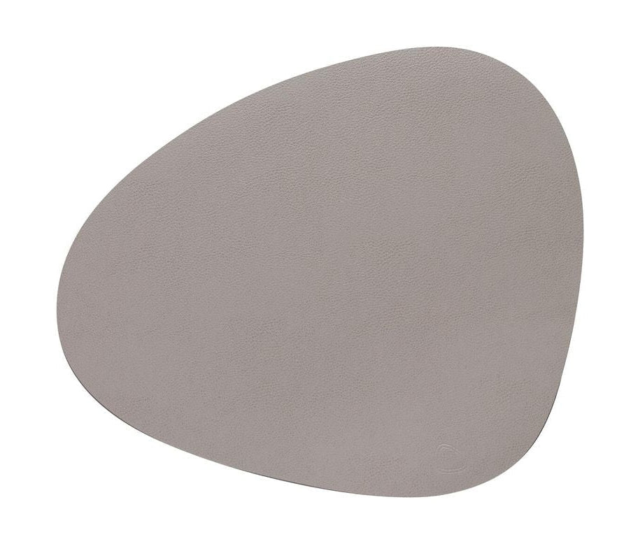 Lind Dna Curve Placemat Serene Leather L, Ash Gray