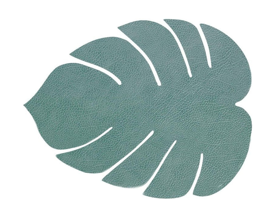 Lind Dna Leaf Placemat Hippo Leather L, Pastel Green