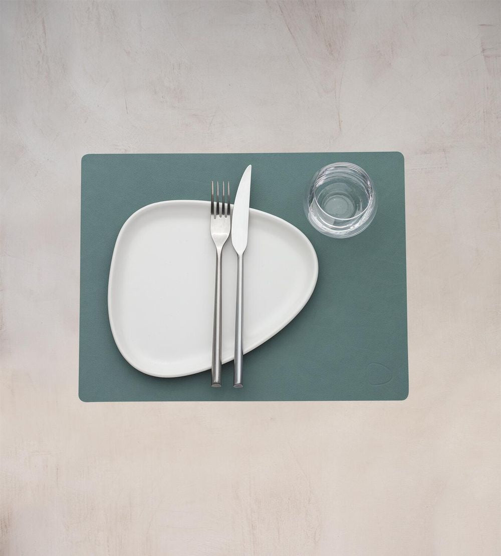 Lind Dna Vierkante placemat nupo leer M, pastel groen